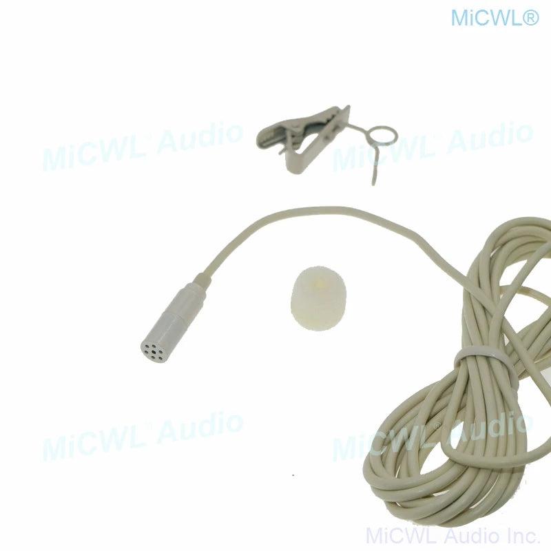 Beige ME2 Tie Clip Lapel Lavalier Microphone For AKG Samson Wireless BeltPack TA3F mini 3Pin - MiCWL Audio Inc