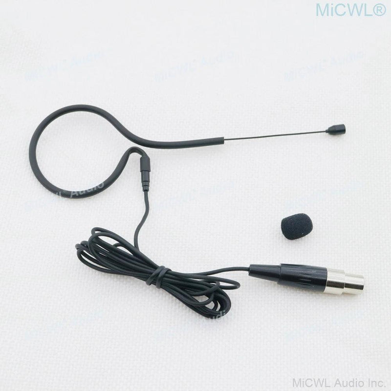 TA4F Black Single earset Headset Microphone For Shure Wireless BeltPack System All-Directional Mics Mini XLR - MiCWL Audio Inc