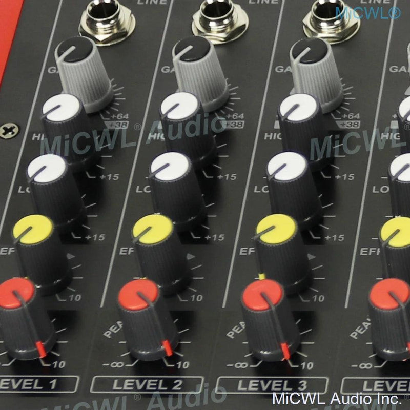 8 Channel MG8 Bluetooth Mixer Sound Mixing Console Portable Karaoke Music Computer Live Mixer 7-Band EQualizer - MiCWL Audio Inc