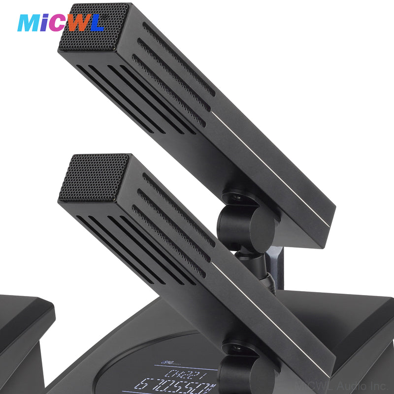 MiCWL D3700 8 Channel Conference Digital Wireless Microphone System 8 Desktop Gooseneck Adjustable Frequency