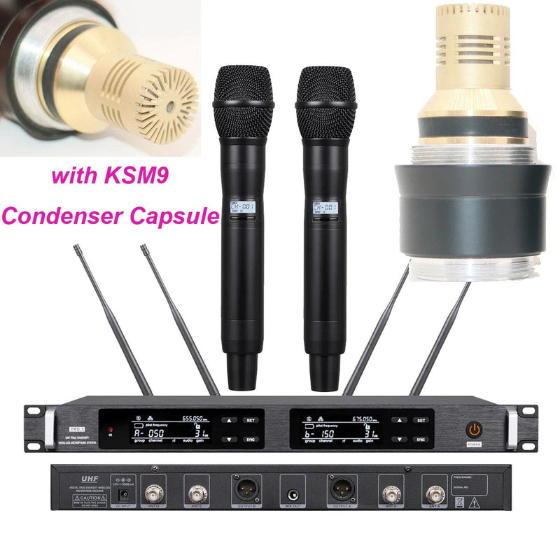 Authentic 2 Handheld Wireless Microphone System ULXD4 Receiver KSM8 Dynamic Beta87 KSM9 Condenser Stage Sing Voice Karaoke - MiCWL Audio Inc