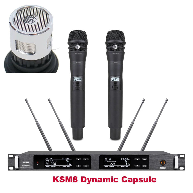 Authentic 2 Handheld Wireless Microphone System ULXD4 Receiver KSM8 Dynamic Beta87 KSM9 Condenser Stage Sing Voice Karaoke - MiCWL Audio Inc