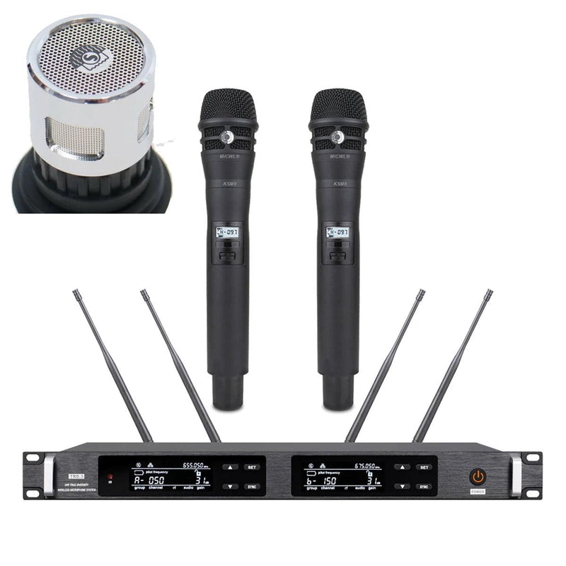 Authentic 2 Handheld Wireless Microphone System ULXD4 Receiver KSM8 Dynamic Beta87 KSM9 Condenser Stage Sing Voice Karaoke - MiCWL Audio Inc