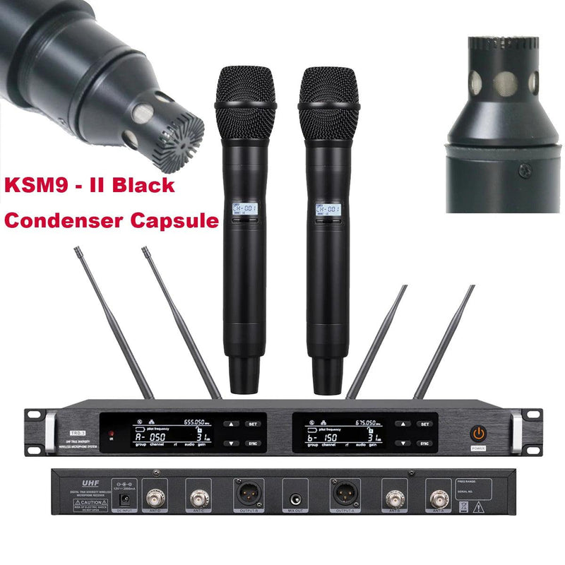 Authentic 2 Handheld Wireless Microphone System ULXD4 Receiver KSM8 Dynamic Beta87 KSM9 Condenser Stage Sing Voice Karaoke - MiCWL Audio Inc