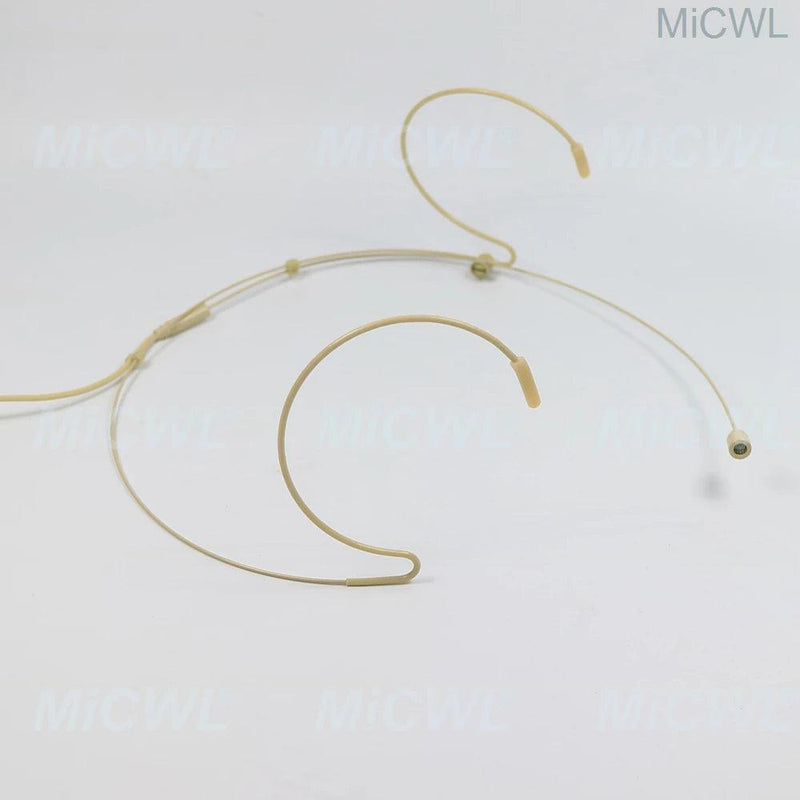 Beige Ear Hooks Headset Microphone For MiPro Wireless System ACT77 - MiCWL Audio Inc