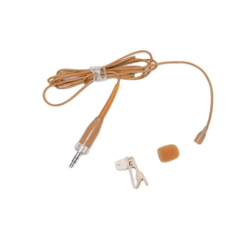 Brown Tie Clip All Direction Noise Canceling Lavalier Microphone For Sennheiser G2 G3 G4 G5 Wireless BeltPack - MiCWL Audio Inc