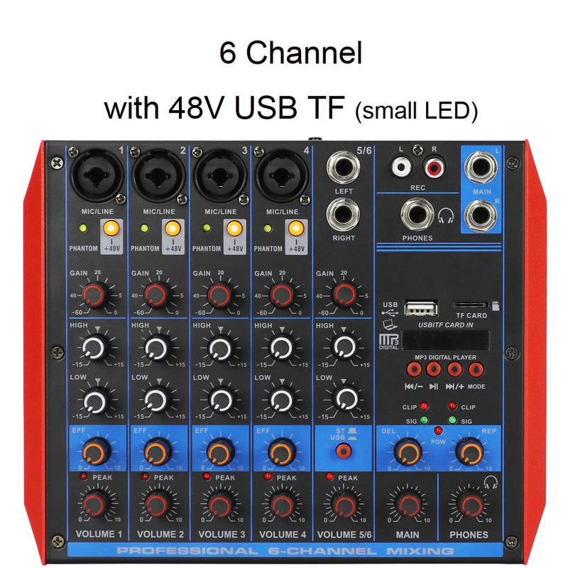 Host Sale 4 6 8 Channel Bluetooth Sound Audio Stage Home Studio Live Mixng Mixer Connect Wireless Wired Microphone - MiCWL Audio Inc