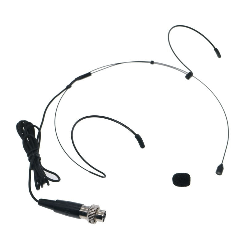 Black Sing Speech Headset Karaoke Microphone For Shure MiPro AKG 4Pin 3Pin Sennheiser 3.5mm Lock Wireless BodyPack Transmitter