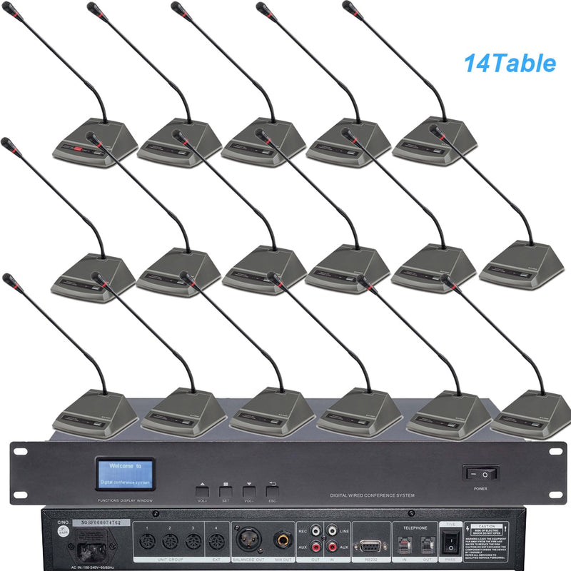 MXC600 Digital Desktop Gooseneck Microphone Meeting Room President Delegate Conference Discussing System MiCWL A351M-A3504 - MiCWL Audio Inc