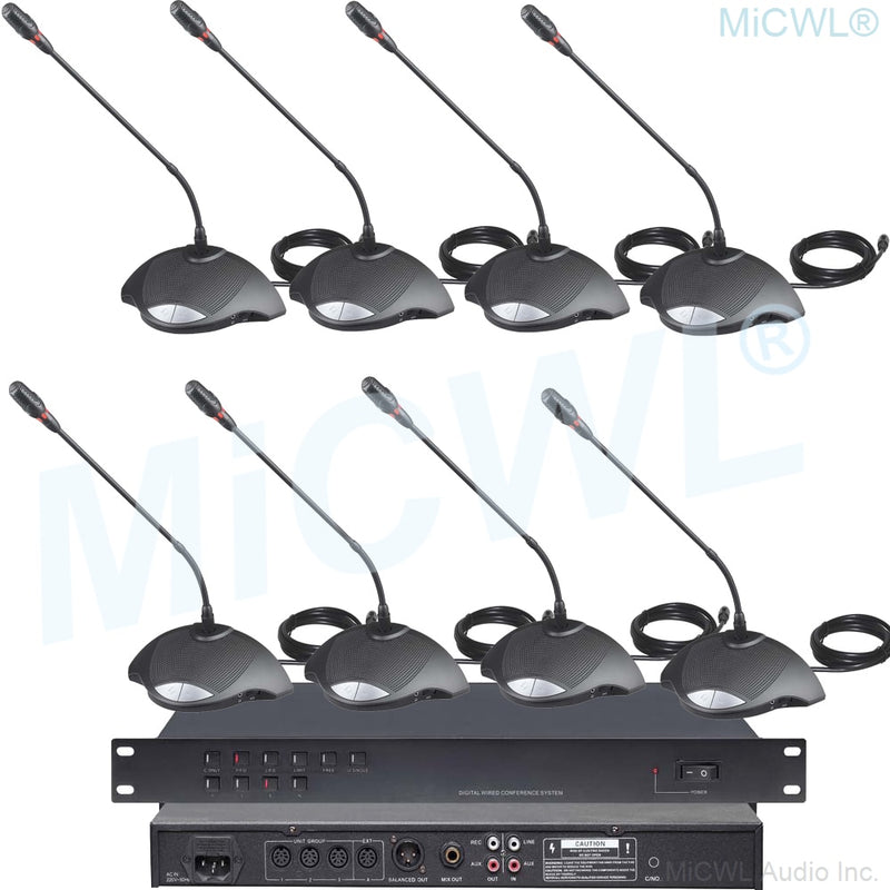 Pro Table Gooseneck Wired Conference Microphone CCS 900 Built-in speaker Conferencing Meetings Solutions MiCWL A350M-A01 - MiCWL Audio Inc