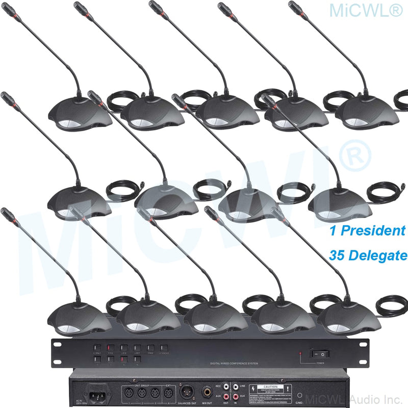 Pro Table Gooseneck Wired Conference Microphone CCS 900 Built-in speaker Conferencing Meetings Solutions MiCWL A350M-A01 - MiCWL Audio Inc