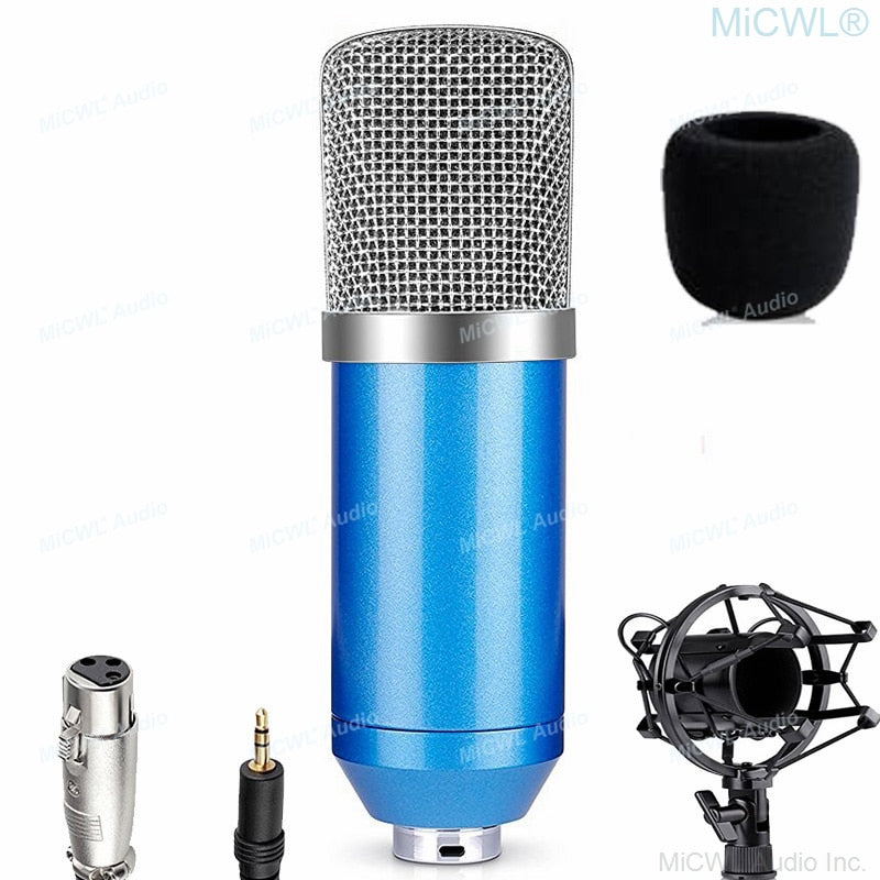 MiCWL M10 Audio Live Sound Card Condenser Microphone for Laptop Computer Network Karaoke Chat