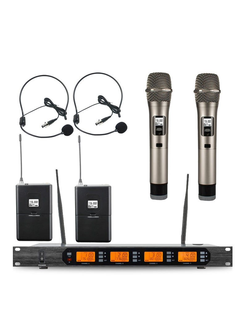 MiCWL Audio ACT707 Digital Wireless Karaoke Microphone System ULXD4 4 Channel Handheld Headset Lavalier Gooseneck Stage Sets