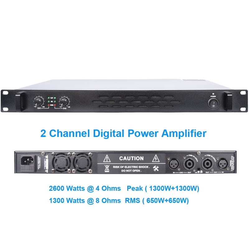 Advanced Digital Amplifier 4 Channel 6400 Watts 2 Ch 3200W High Power AMP 1U Drive 8 10 12 15 18 inch Speaker