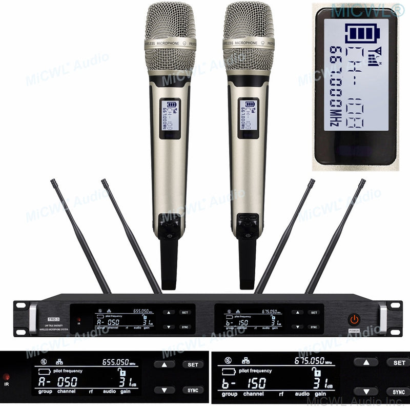 Pro AD2 300 Channel Digital Wireless Microphone Karaoke System KSM8 SKM9000 Handheld True Diversity Stage Concert Mics 4 Antenna