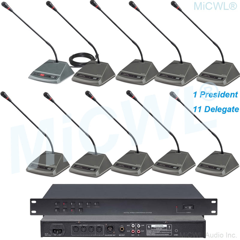 CCS200 Wired Table Gooseneck Conference Microphone System Meeting Room Solutions President Delegate Mics MiCWL A350M-A04