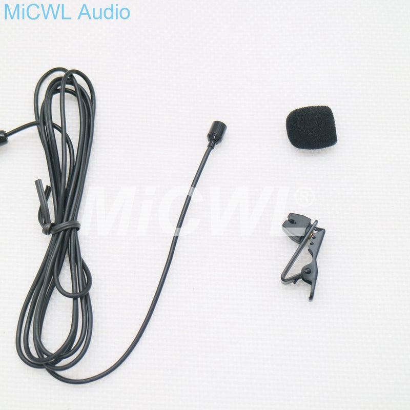 Mini Lavalier Lapel Microphone for Audio-Technica Belt Pack Wireless Black Beige color