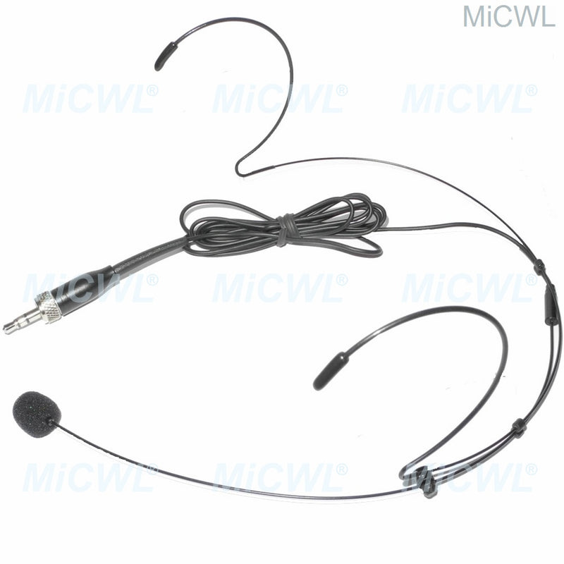 Beige HeadMic Headset Microphone For Sennheiser G1 G3 G3 G4 EW100 Wireless BeltPack Transmitter 3.5mm Stereo Lock Black Mic