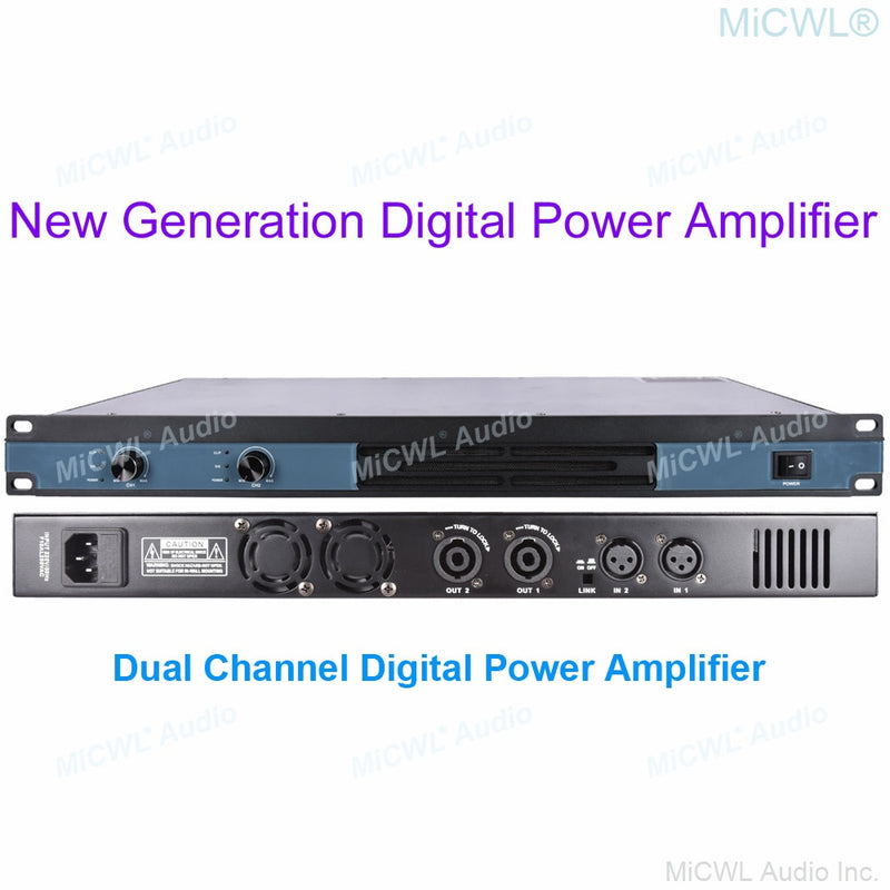 5200W Digital Power Amplifier Stage Audio Speaker AMP Amplifier 4 Channel MiCWL Q6400