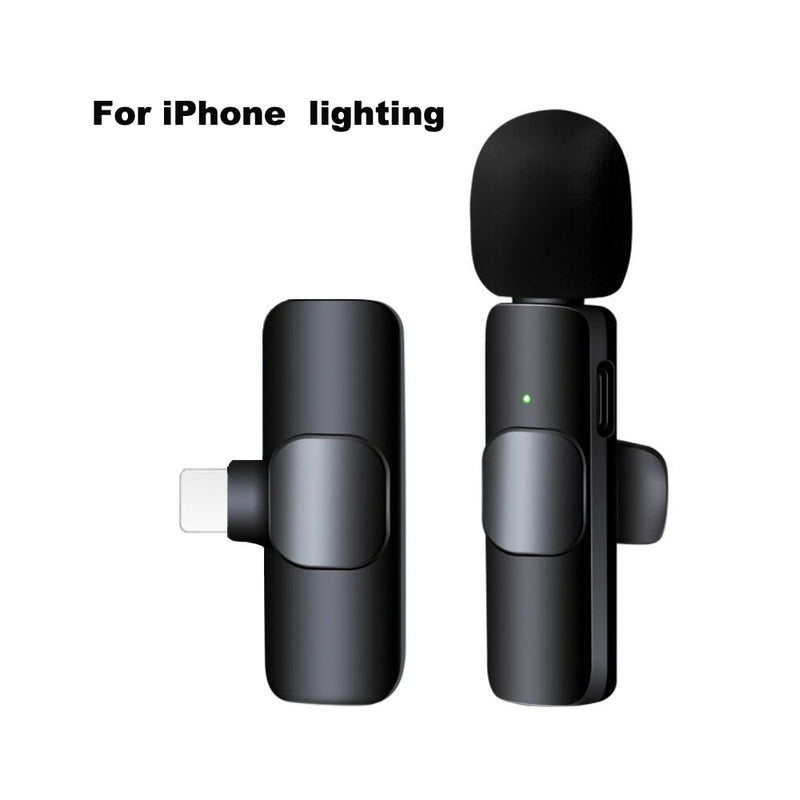 Mini Wireless Smartphone Live Video Recording Lavalier Microphone For iPhone Android Mobie Phone YouTube Facebook