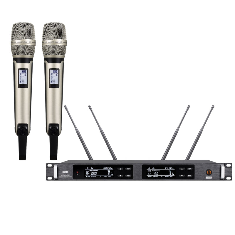 Advanced ULXD4 Dual KSM9 Condenser Capsule Handheld Wireless Microphone Stage Vocal Concert Mics System 4 Antenna True Diversity