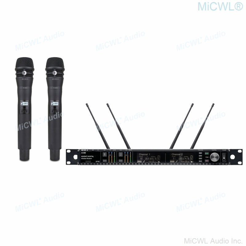 Original MiCWL AD4D True Diversity UR24D AD2 Handheld Wireless DJ Karaoke Microphone  6400W Power Amplifier Stage Performance