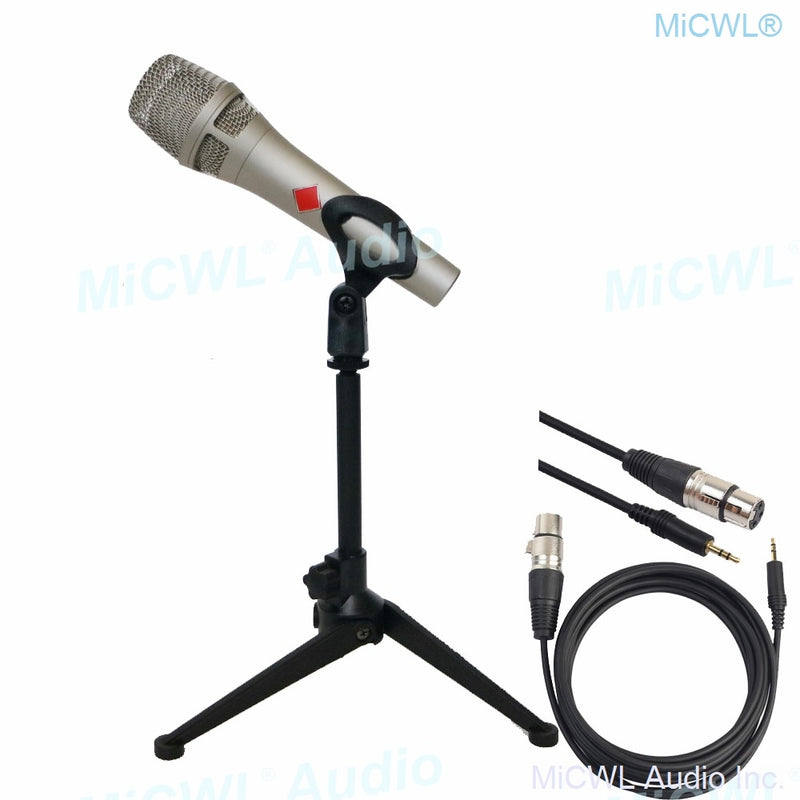 Pro KMS105 Condenser Live Microphone Metal 48V Phantom Power KMS 105 Voice Karaoke Internet Live Mics with Desktop Support