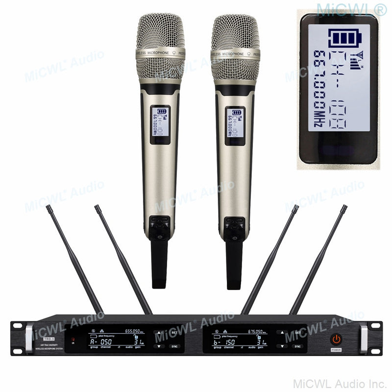 Pro UHF 300 Channel Digital Wireless Microphone System 2 KSM9 Condenser Capsule Handheld True Diversity Stage Vocal Concert Mics