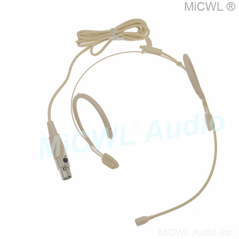 MiCWL M5 Beige HeadSet Microphone For Sennheiser G2 G3 G4 Shure ULX SLX PGX 4Pin AKG 3Pin Audio-Technica Wireless Microfone