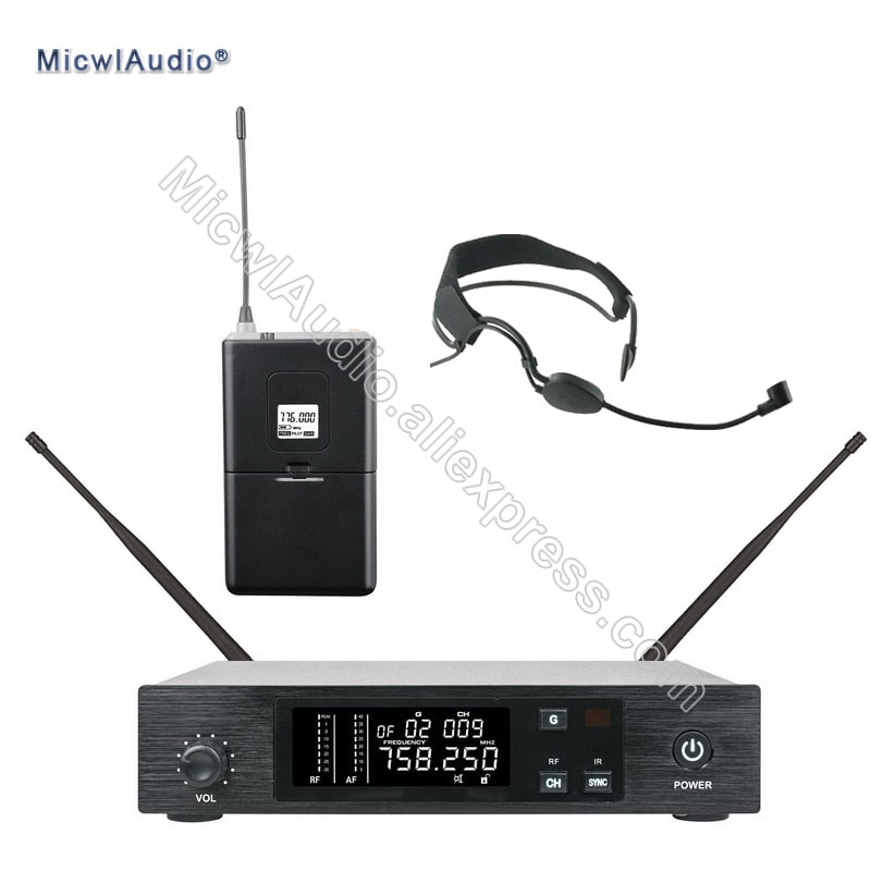 Stage Performance Wireless Microphone UHF System Transmitter Sets With Handheld Headset Lavaliver Musical Instrument ForBodypack