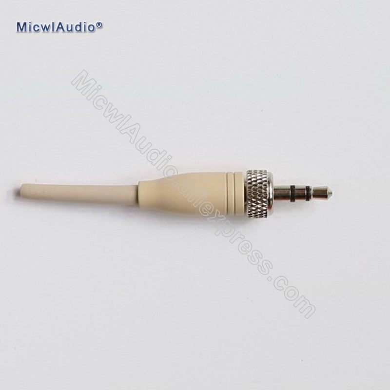 Black Beige 3.5mm 1/8 Screw Lock Stereo DIY Connector Audio Adapter for Sennheiser Sony Headset Tie Clip Lavalier Mics 100pcs