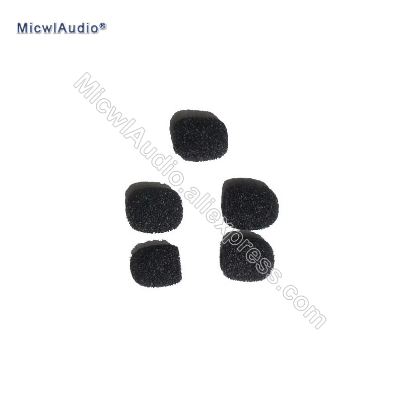 10Pcs Windscreen For Headset Lavalier Microphone Sponge Tight Foam Cover inner diameter 2-3mm Beige Black