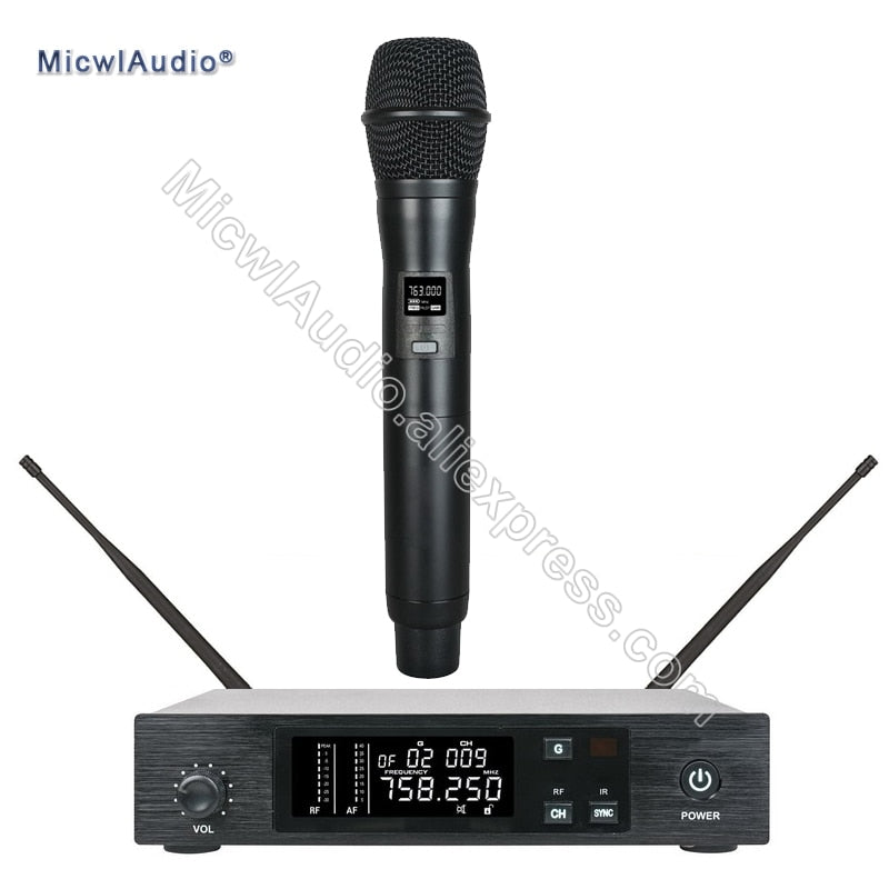 Stage Performance Wireless Microphone UHF System Transmitter Sets With Handheld Headset Lavaliver Musical Instrument ForBodypack