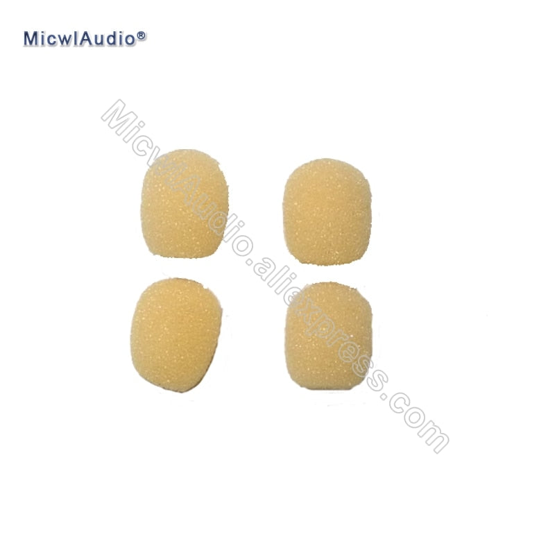 10Pcs Windscreen For Headset Lavalier Microphone Sponge Tight Foam Cover inner diameter 2-3mm Beige Black