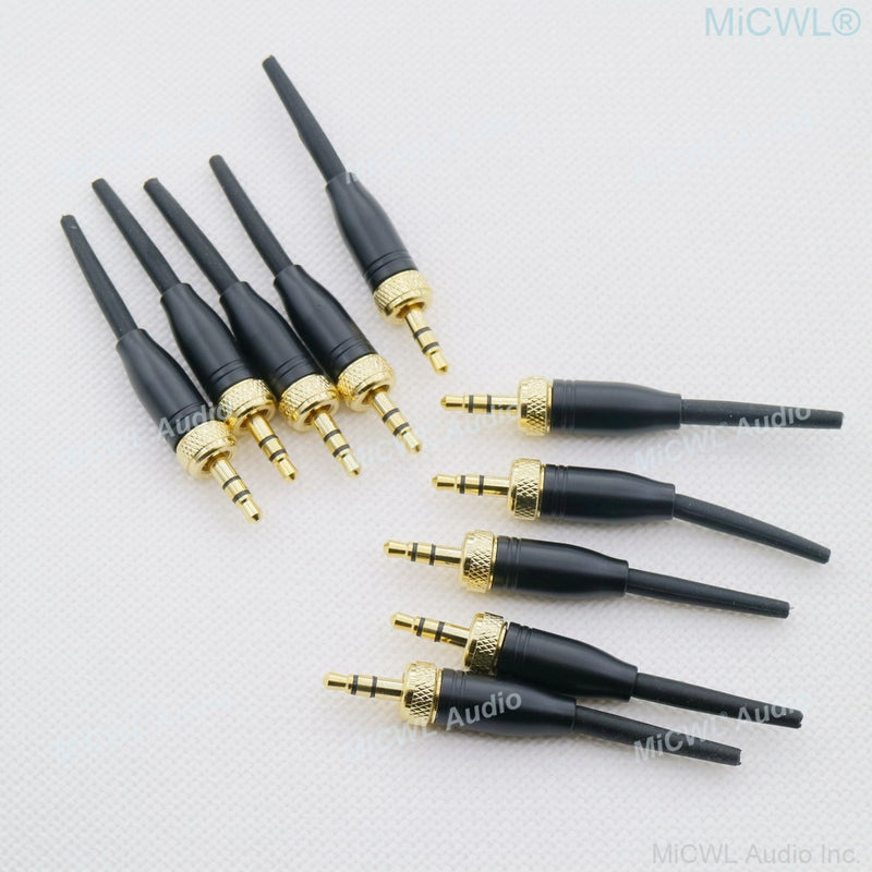 10Pcs DIY Audio Adapter Plugs 3.5mm Stereo Screw Lock Connector For Sennheiser Sony Headset Tie Clips Microphone