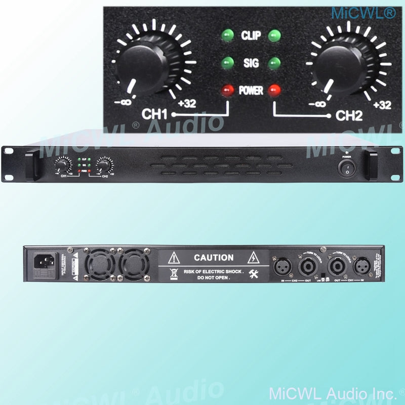 MiCWL 4 Channel Digital Power Amplifier 5200W Karaoke Stage Studio Audio Microphone Speaker New Generation AMP 2600W 2 Channel