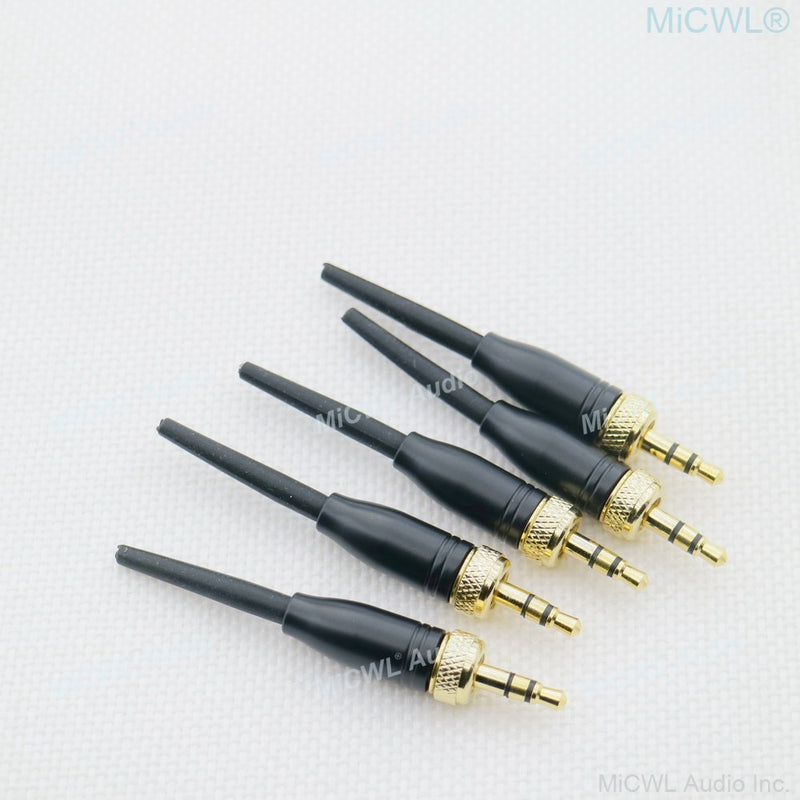 Easy Welding DIY 3.5mm Stereo Screw Lock Connector Microphone Adapter Plugs For Sennheiser Sony Headset Tie Clips Lapel Mic 5Pcs