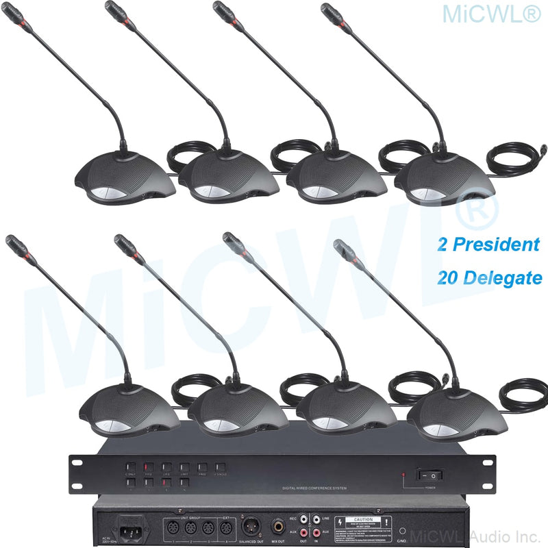 Pro Table Gooseneck Wired Conference Microphone CCS 900 Built-in speaker Conferencing Meetings Solutions MiCWL A350M-A01 - MiCWL Audio Inc