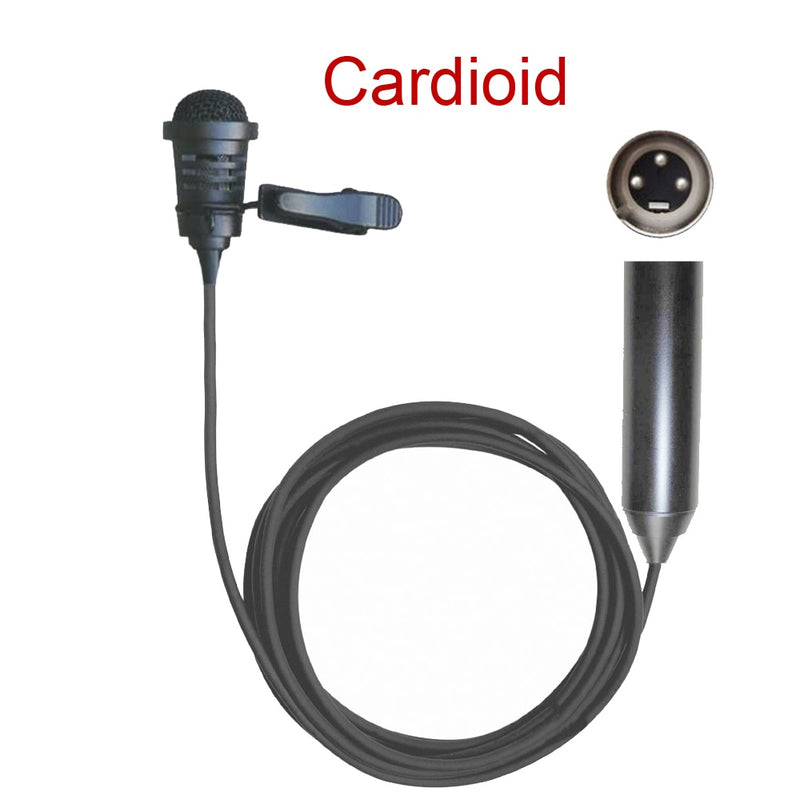 XLR Canon 48V Phantom Power Lavalier Cardioid Microphone 3Pin