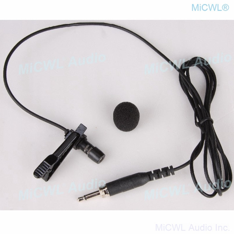 MiCWL T60 Best Tie Clip-On Lavalier Microphone For Sennheiser Shure AKG Audio-Technica MiPro Samson Wireless System 2m Cable