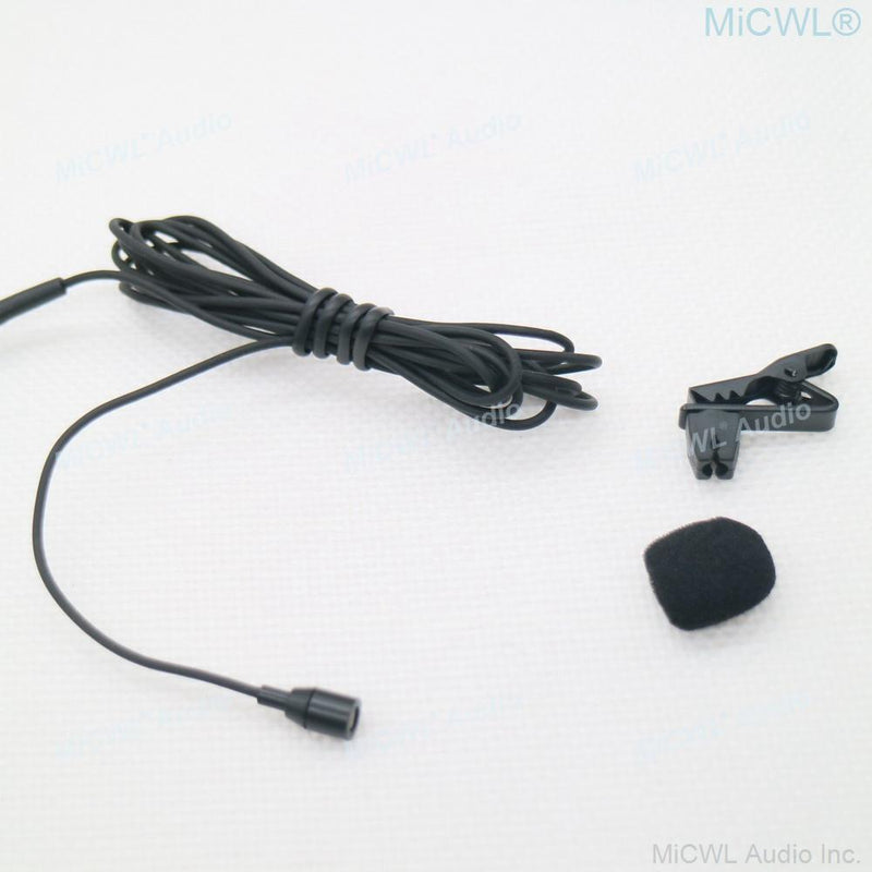 Miniature Clip Lapel Lavalier Microphone For Shure 4Pin AKG 3Pin Sennheiser 3.5mm Lock Audio-Technica WirelessTransmitter