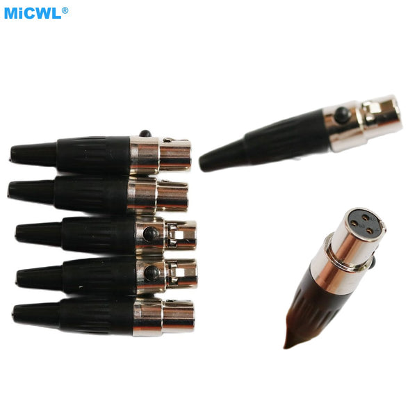 5Pcs Mini 3Pin XLR TA3F Replaceable Connector For AKG Samson Lapel Headset Microphones DIY Weld Spare Parts Plugs