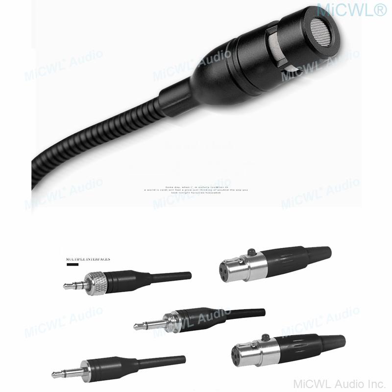 Portable Gooseneck Interview Microphone Music Instrument Cardioid Mic with TA3F TA4F mini 3.5mm Jack Connector