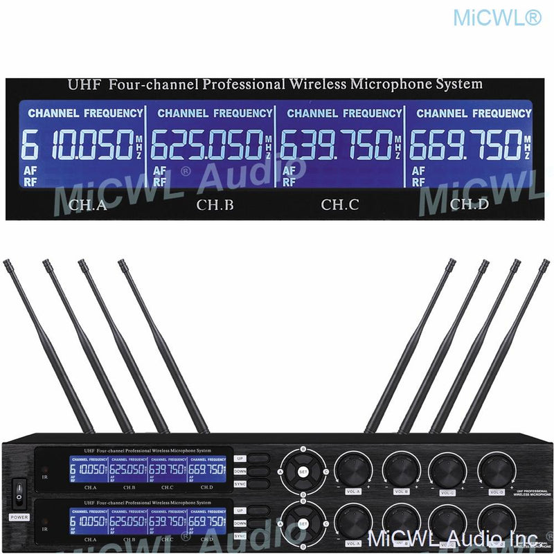 MiCWL Digital Wireless 8 Handheld Cardioid Dynamic Microphone Karaoke System 8 XLR 3Pin 6.35mm Mix Output 8 Antenna