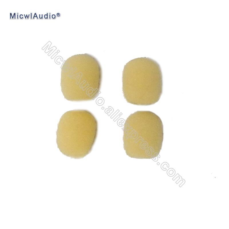 10Pcs Windscreen For Headset Lavalier Microphone Sponge Tight Foam Cover inner diameter 2-3mm Beige Black