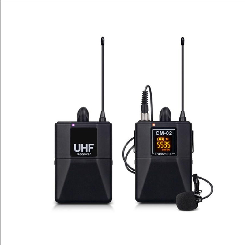 Portable UHF Wireless Microphones Camera Camcorder DSLR Outdoor 100m Working Distance Omni-directional Lavalier Mics