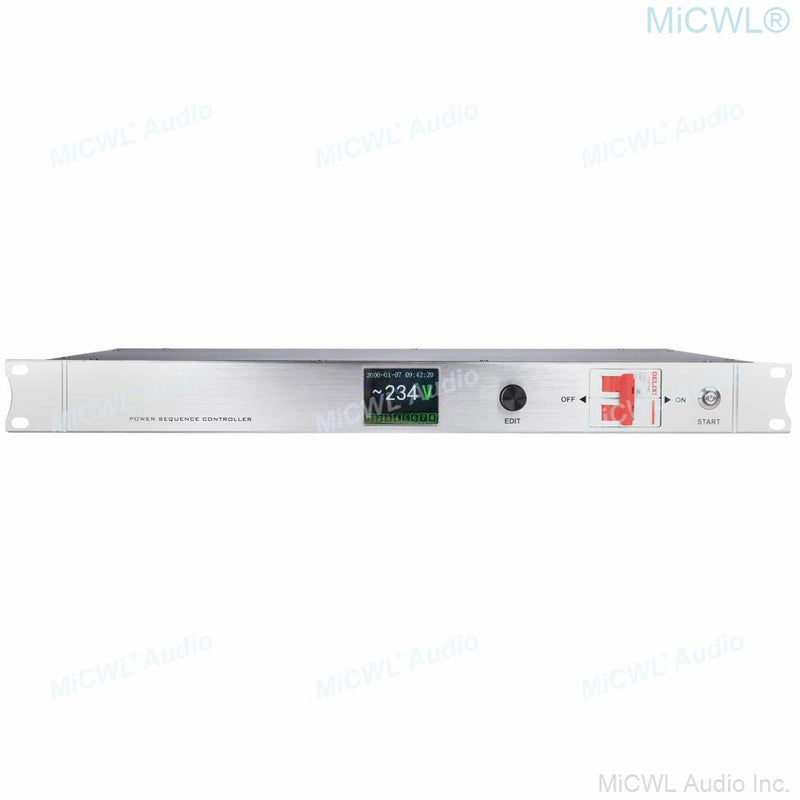 MiCWL 10 Output Rack Mount LCD Power Sequence Controller 30A 6000W Conditioner Surge Protector Power Supply Regulator Air Switch - MiCWL Audio Inc