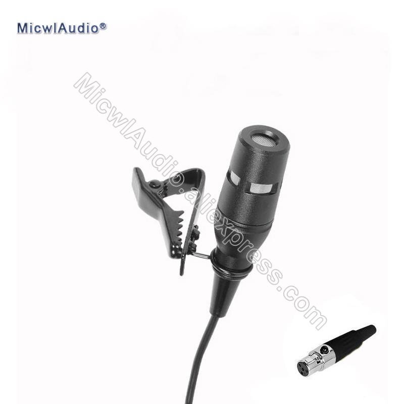 Headset Earset Lapel Tie Clip Microphone For Shure Black Lavalier Hypercardioid Condenser  Stage Conference Computer Microphone