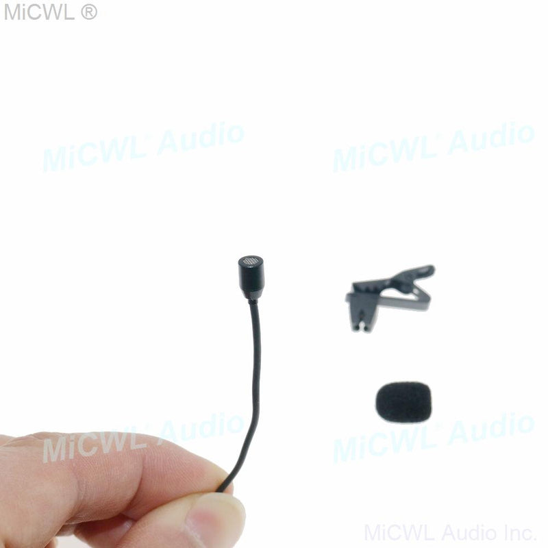 Black color Mini Tie Clip Lapel Lavalier Microphone For Audio Technica Wireless BeltPack Transmitter