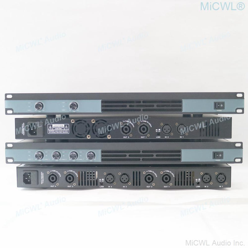 Top Quality 1U Standard 19"Rack 4 Channel 7000W Peak Digial Power Amplifier AMP 5200 Watt MiCWL D6400